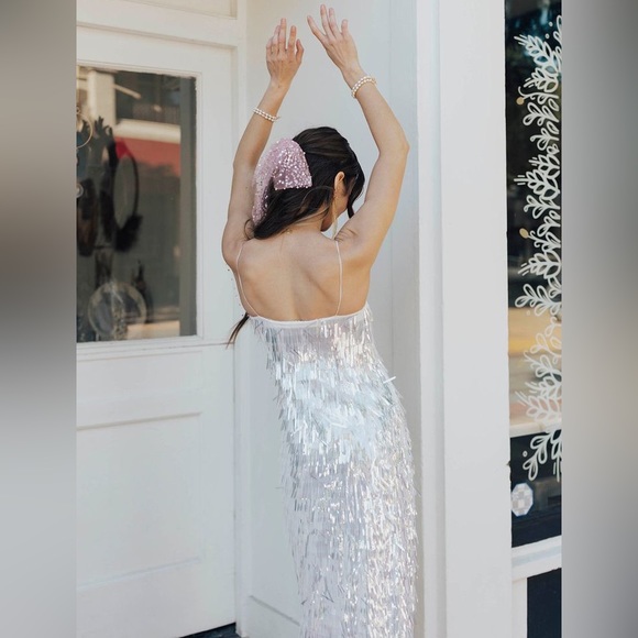 Charlize Sequin Dress in Silver Size S (NWT) - Picture 2 of 4